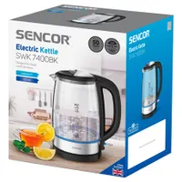 Sencor SWK 7400BK vízforraló 1,7 l 2200 W boroszilikát üveg STRIX kivehető szűrő #2