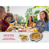 Beper P101CUD600 quesadilla sütő 23,5 cm sütőfelület, piros-fehér, tapadásmentes bevonat, hőszigetelt fogantyú, csúszásmentes lábak #2