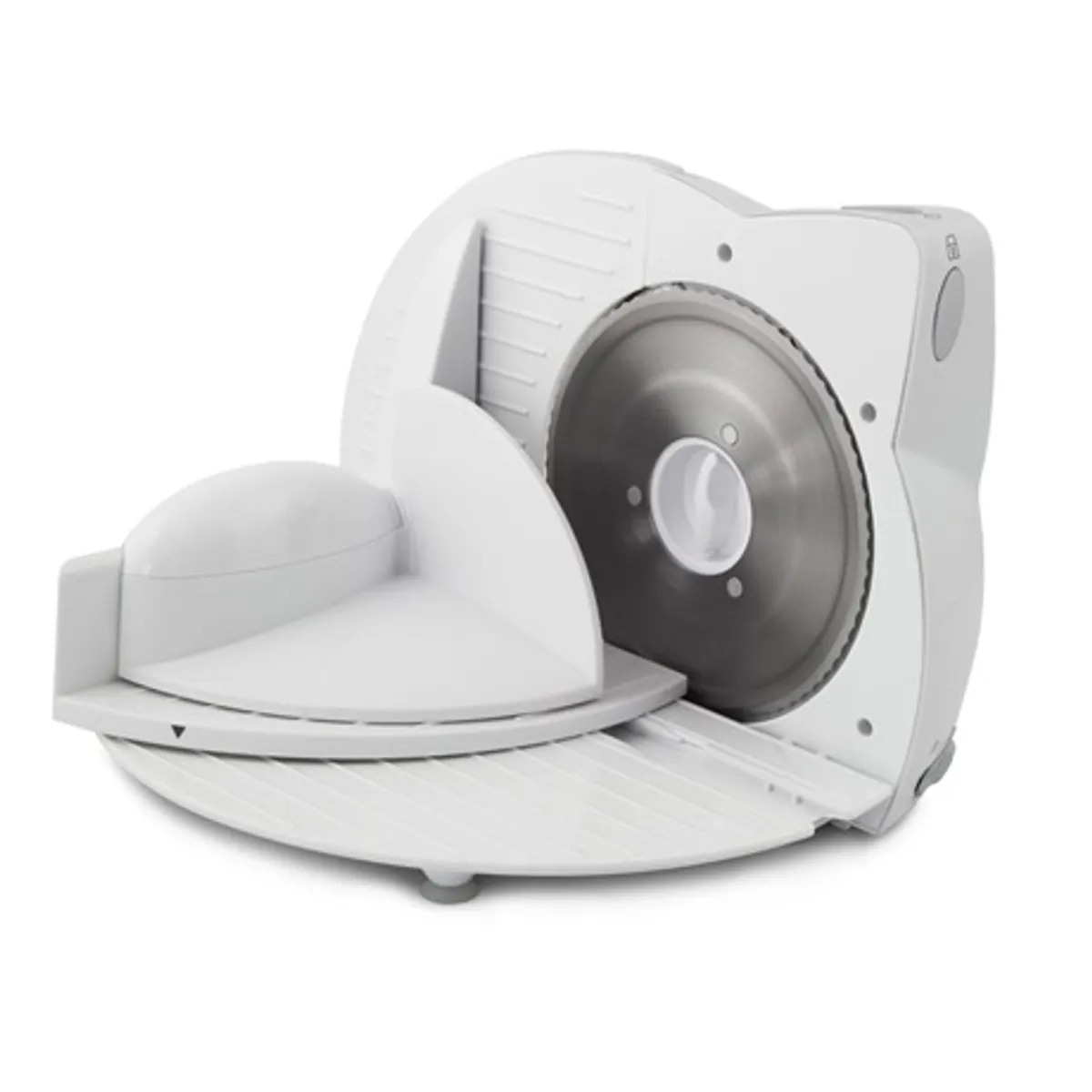 Esperanza EKM017W Prosciutto szeletelőgép vágóvastagság 0-15 mm, 150W, rozsdamentes acél penge, átmérő 17 cm, 100-240V, biztonsági zár, tapadókorongok #1
