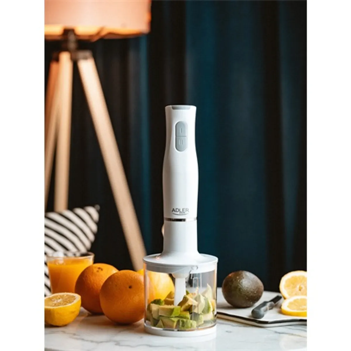 Adler AD4620 botmixer szett 800 W 2 sebesség rozsdamentes pengék 450 ml aprító 750 ml habverő tál #4