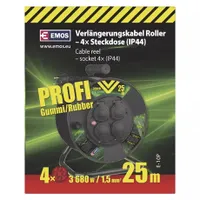 Emos P08225 kábeldob kültéri 4 aljzat IP44 25m 1,5 mm2 230 V #5