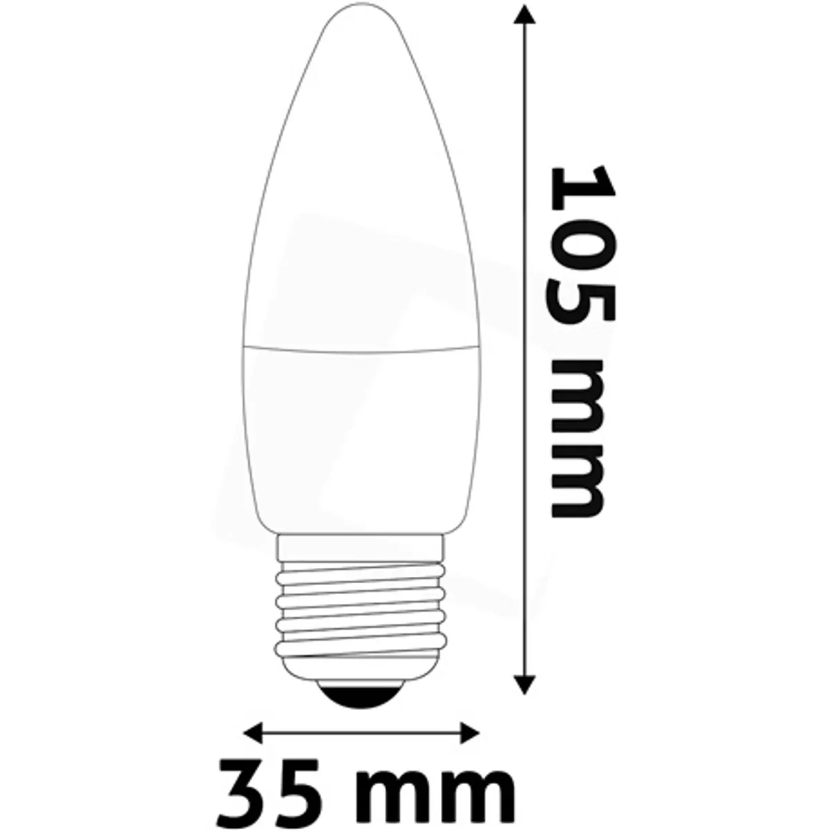 Avide ABC27EW-6.5W gyertyaizzó E27 2700K 806 lm 240 #2