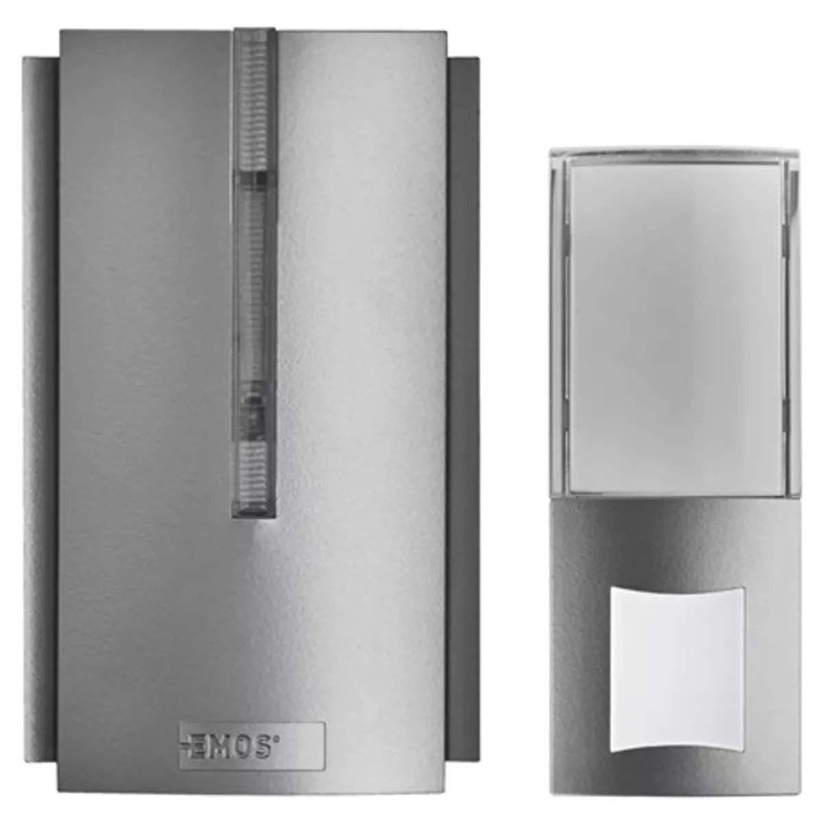 Emos P5760 vezeték nélküli csengő 120 m hatótávolság 16 dallam 85 dB 433 MHz USB-port 2 A self-learning párosítás IP44 ezüst #1