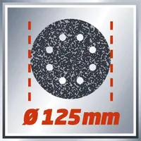 Einhell TE-RS 18 LI SOLO excenter csiszoló Power X-Change 125 mm 2 mm excentrikus löket Softgrip beépített porelszívó #9