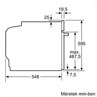 Bosch HBA5785S6 beépíthető sütő, 71 l, 9 funkció, 3D hőlégbefúvás, pirolitikus öntisztítás, AutoPilot30, maghőmérő, Home Connect #6