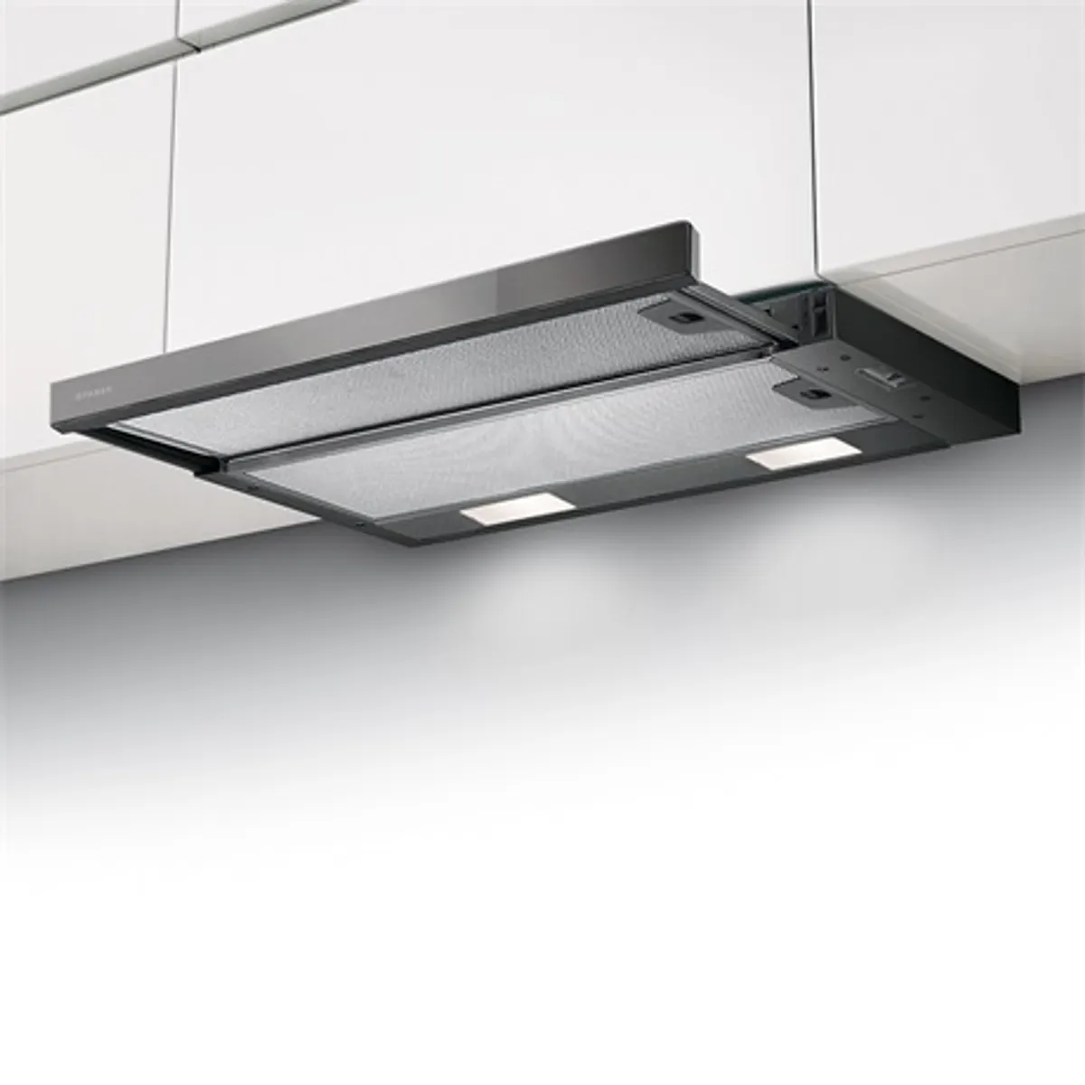 Faber FLEXA NG GLASS BK A60 Páraelszívó beépíthető 600 mm fekete, elektromechanikus vezérlés, 2x LED, fém szűrő, kivezetés 150-120 mm, 180-310 m3h #1
