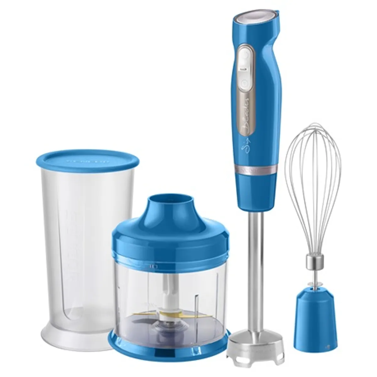 Sencor SHB4462BLEUE3 Botmixer szett 1000 W 6 db Titán kés rozsdamentes acél fej 700 ml keverőedény 500 ml aprítóedény #3