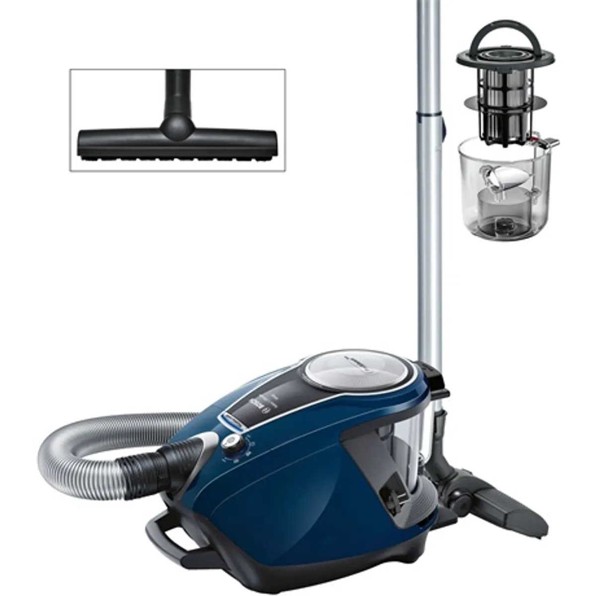 Bosch BGS7RCL porzsák nélküli porszívó kék-fekete 68 dB HEPA H13 RotationClean SmartSensor autom. szűrőtisztítás 11 m hatótávolság XXL portartály #1