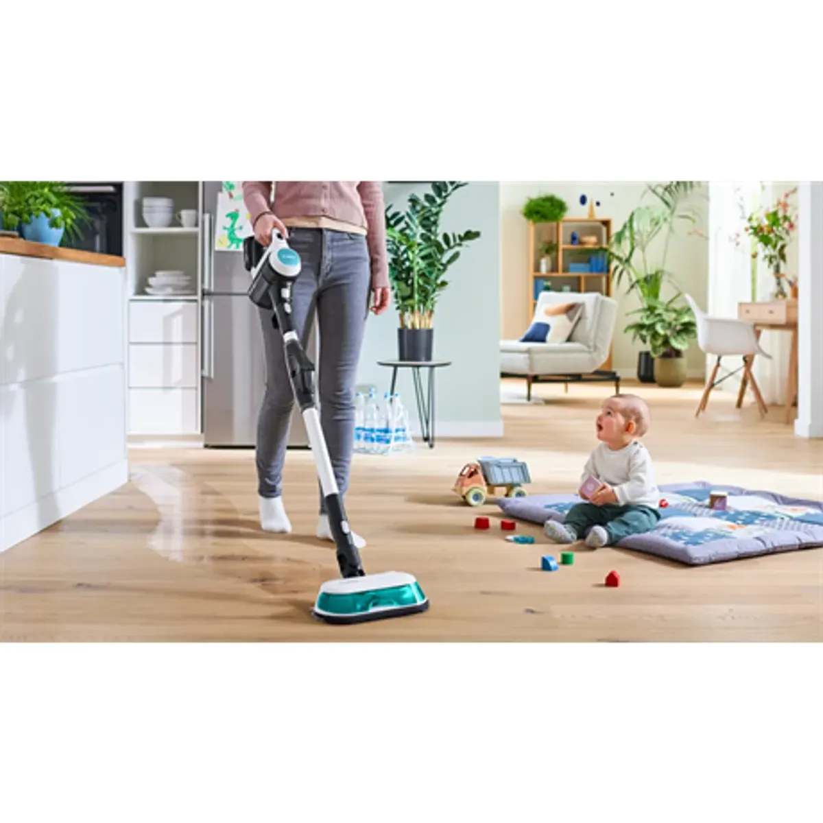 Bosch BCS71HYG3 Unlimited 7 ProHygienic Aqua 18V 3Ah Li-Ion 40 perc HEPA 2in1 DynamicAqua felmosó- és szívófej LED-fénnyel tartalék mopkészlet #10