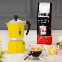 Bialetti 4982 RAINBOW Rainbow kotyogós kávéfőző 3 adag sárga alumínium ötvözet #3