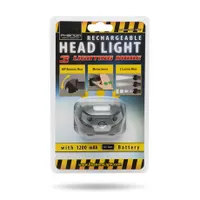 Phenom 18607 fejlámpa COB LED 120 lm Li-ion 1200 mAh MicroUSB 60 fok dönthető lámpafej 42-60 cm fejpánt por- és cseppálló fekete-szürke 3 üzemmód #4