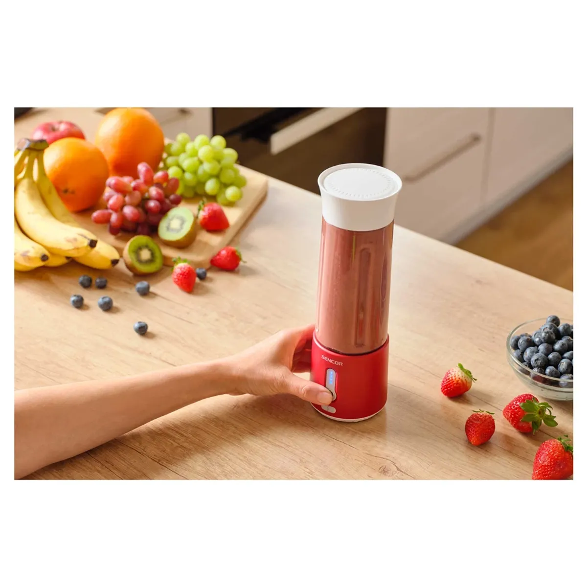 Sencor SBL 134RD smoothie készítő akkumulátoros 150 W 500 ml USB-C töltés IPX65 piros #8
