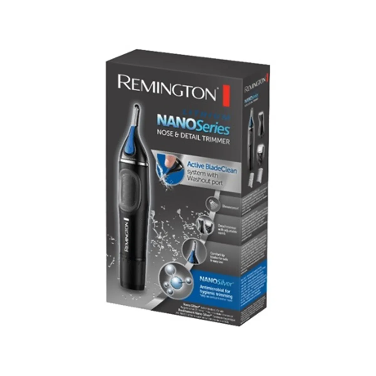 Remington ne3870 nano orr- és fül-szőrzetvágó, antibakteriális nanosilver bevonat, 2 fej, lineáris és vertikális, 1-5 mm, bladeclean, mosható, 220 perc #2