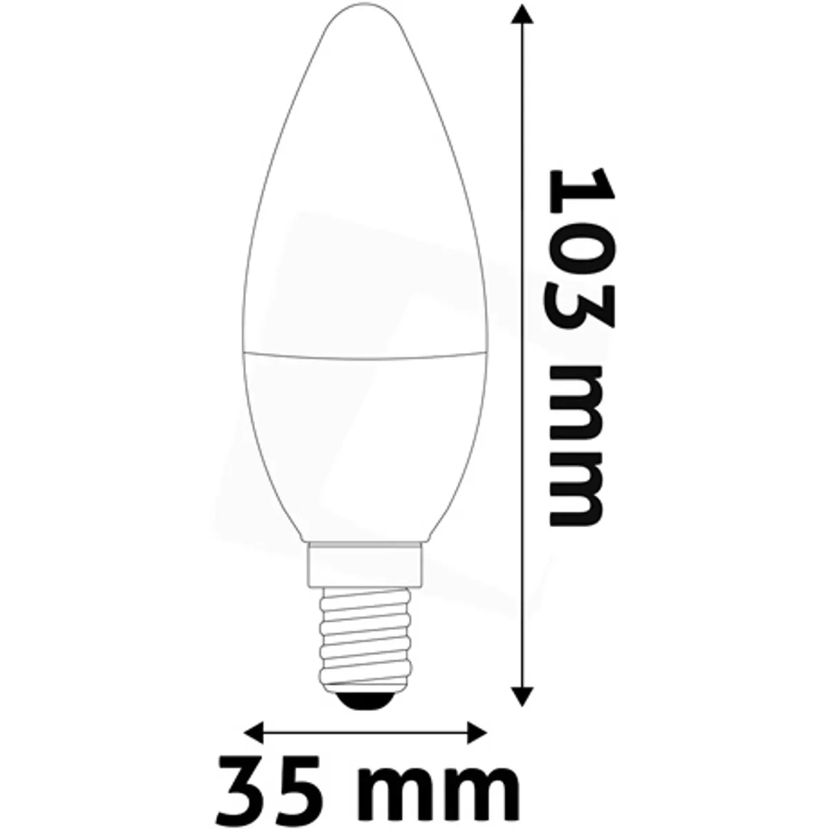 Avide ABC14CW-6.5W LED gyertyaizzó E14 6,5 W 6400K 806 lm 40 fok IP20 #2