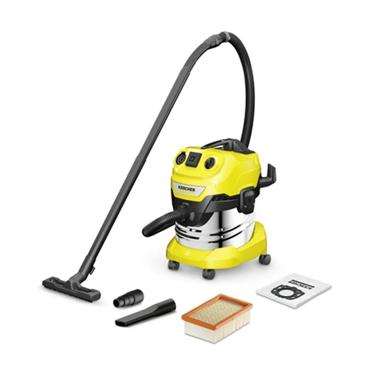 Karcher WD 4 P S V-20/5/22 1.628-290.0 nedves-száraz porszívó 20 literes rozsdamentes acél tartály #1