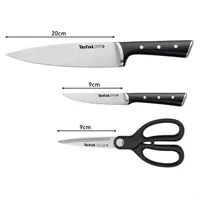 Tefal K232S355 Kés készlet 3 részes rozsdamentes acélból 20 cm séfkés 11 cm konyhai kés olló #3