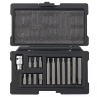 Mtx 113139 bitfej készlet 15 db fél hüvelykes befogó 10 mm hatlapfejű 30 mm és 75 mm CrV acél #3