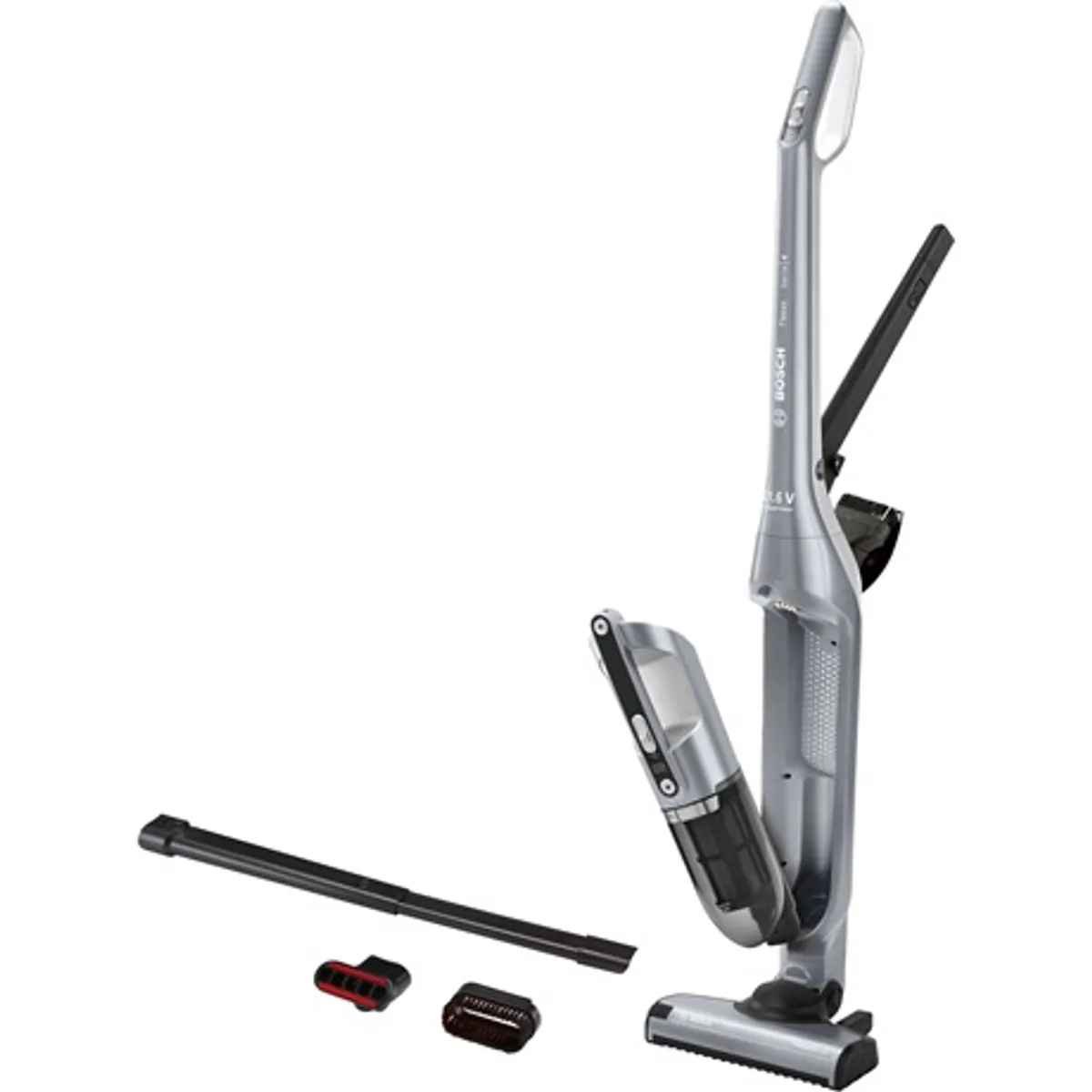 Bosch BCH3P210 Flexxo 2in1 vezeték nélküli porszívó 21,6 V Li-Ion 50 perc tartozéktároló motoros körkefe #1