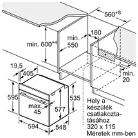 Bosch HBG675BB1 Beépíthető sütő 4D hőlégbefúvás pirolitikus öntisztítás AutoPilot 10 TFT kijelző #6