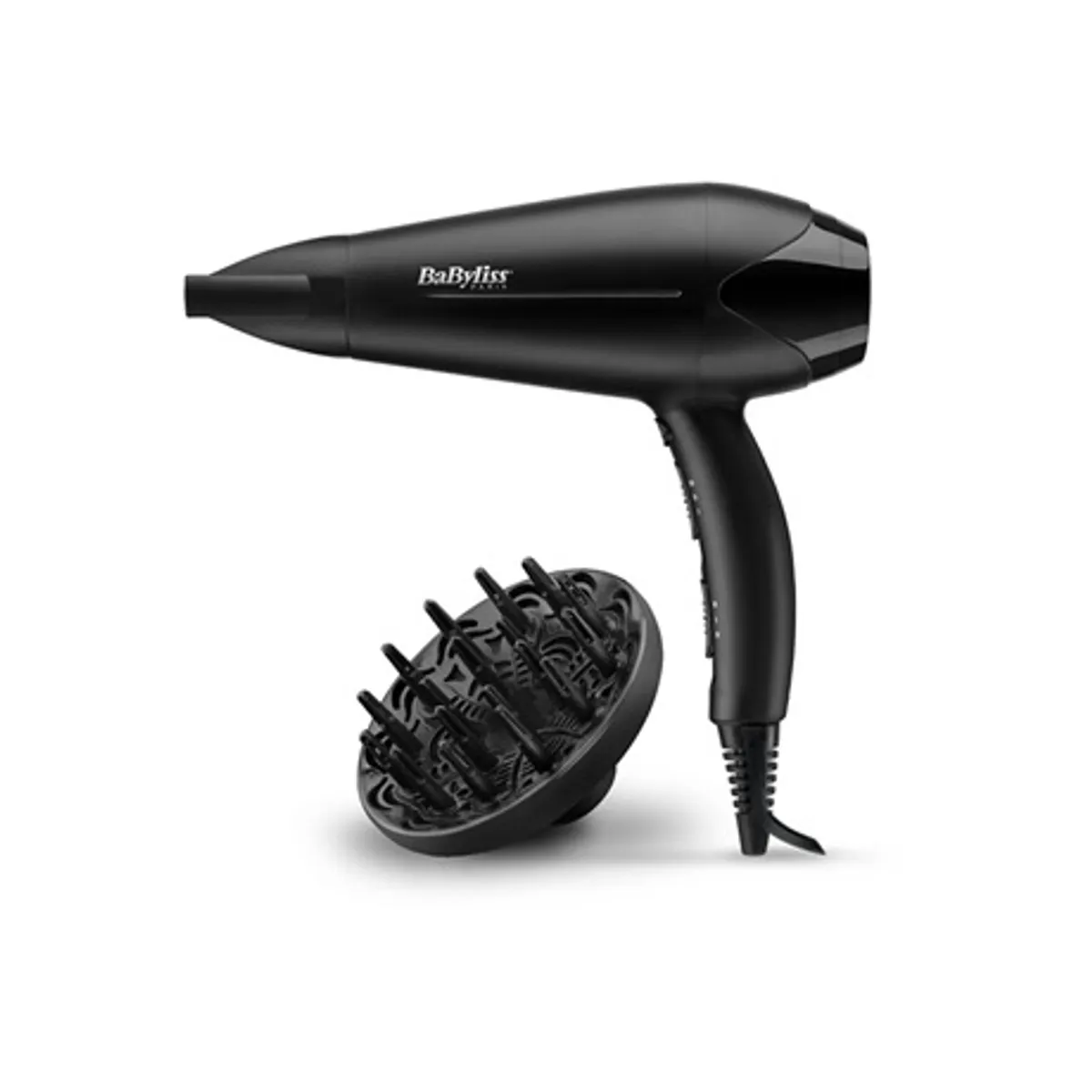 BaByliss D563DE Power Dry hajszárító 2100W DC motor, kerámia technológia, 3 hő és 2 sebesség, hideglevegő gomb, diffúzor, keskeny szűkítő fej #1