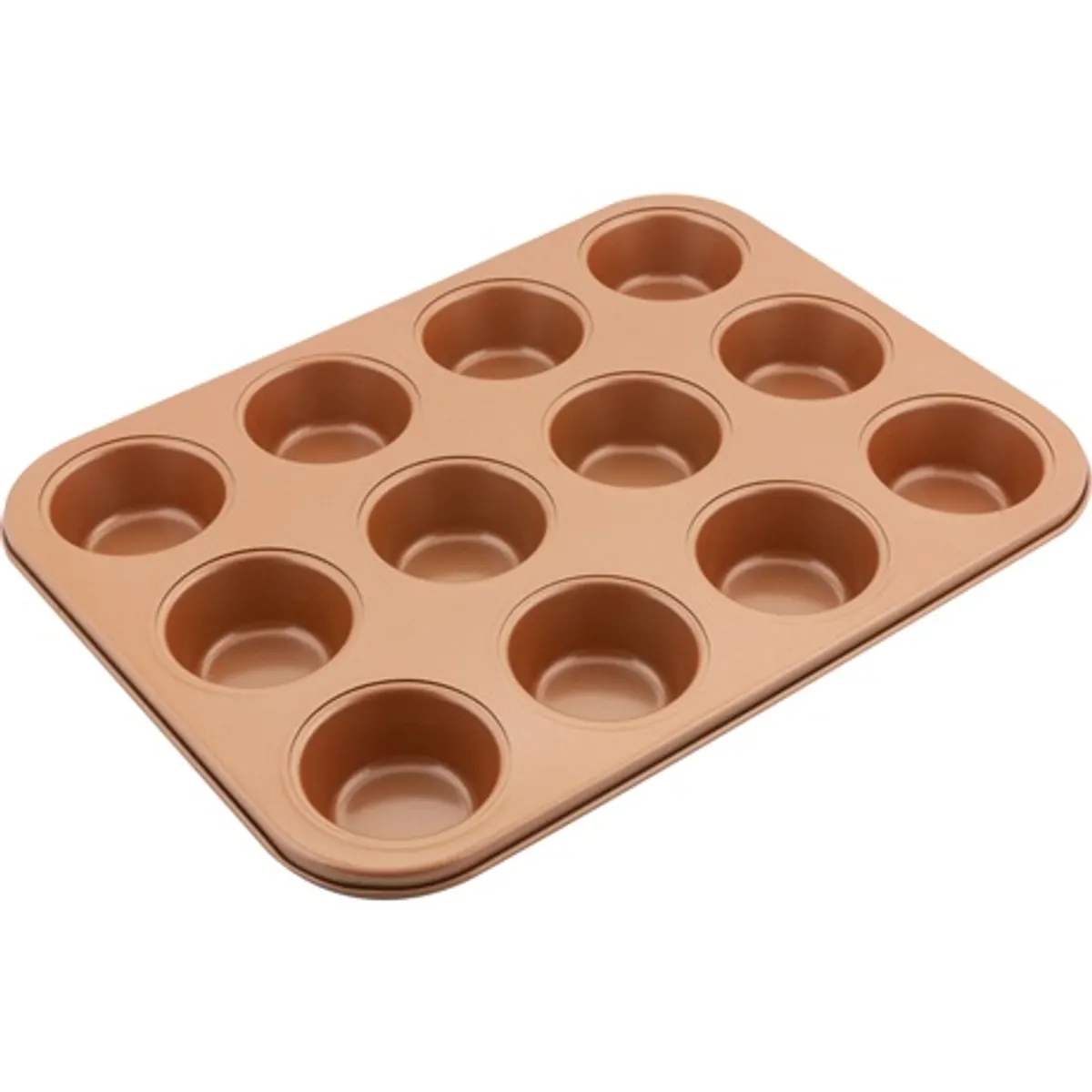 Lamart LT3092 réz muffin sütőforma 12 darabos 35,5x26,5 cm szénacél tapadásmentes #1