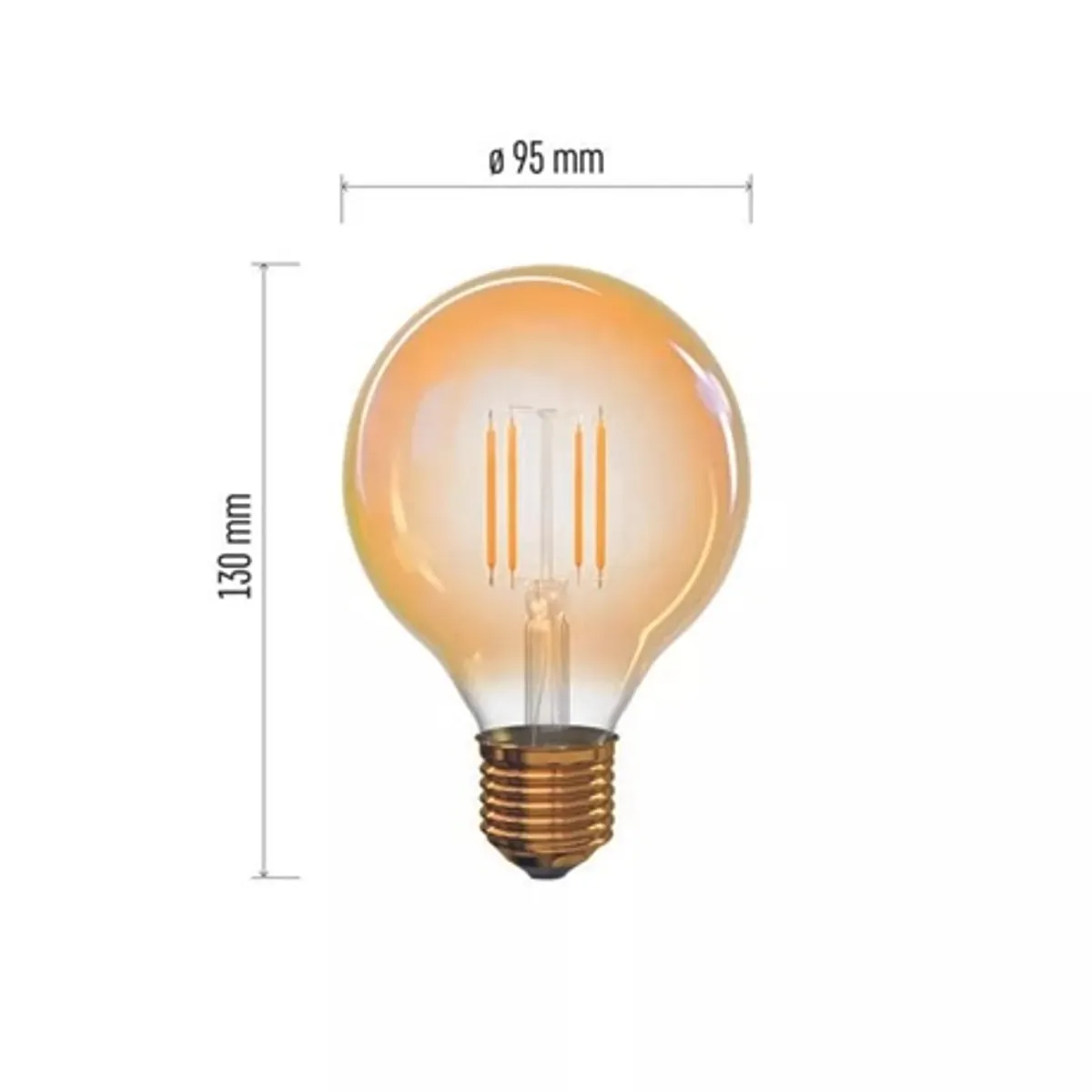 Emos Z74304 vintage g95 led izzó E27 4W meleg fehér 2200 K 380 lm 360 25 000 óra A #5