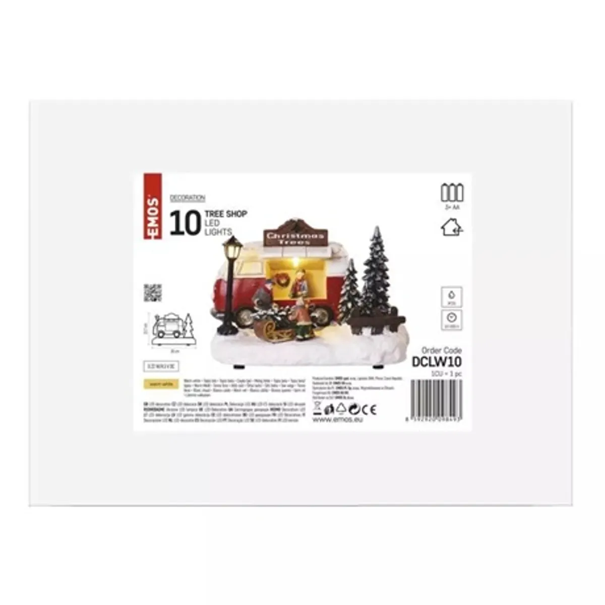 Emos DCLW10 autó led dekoráció beltéri meleg fehér 20x14.7x13.7 cm 3xAA 10 led IP20 #5