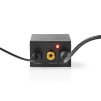 Nedis ACON2510BK digitális audiokonverter TosLink és RCA bemenetek, analóg kimenet 3,5 mm és RCA, 24 bit 44,1 48 96 kHz, integrált erősítő #4