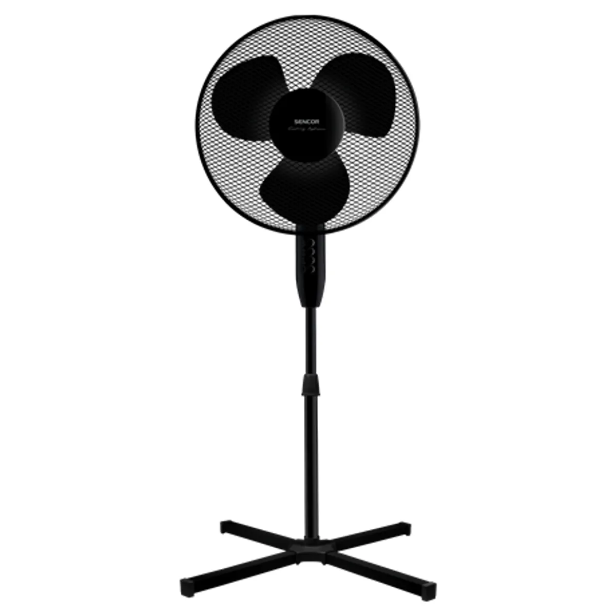 Sencor SFN4031BK álló ventilátor fekete 40 cm 3 fokozat 102 és 120 cm között 90 fokos oszcilláció fém védőráccsal #1