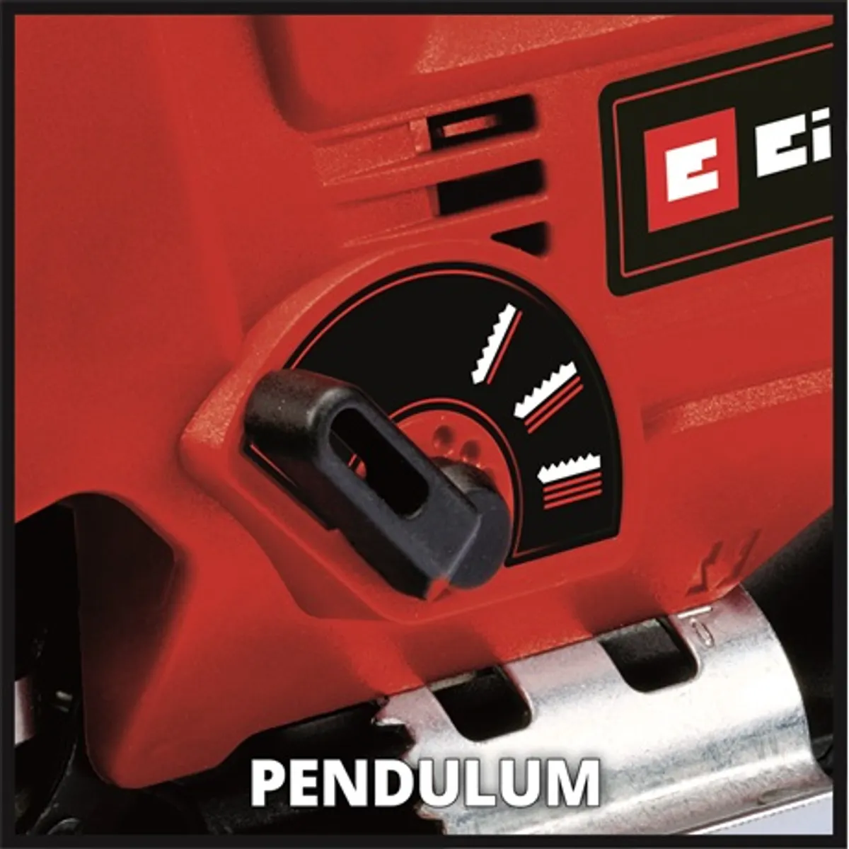 Einhell TC-JS 80/1 KIT DEKOPÍRFŰRÉSZ 550 W 1200-3000 min-1 4fokozatú lengő előtolás max vágásmélység 80 mm fa, 10 mm acél 45° ferde vágás t-befogás 3 fafűrészlap #5
