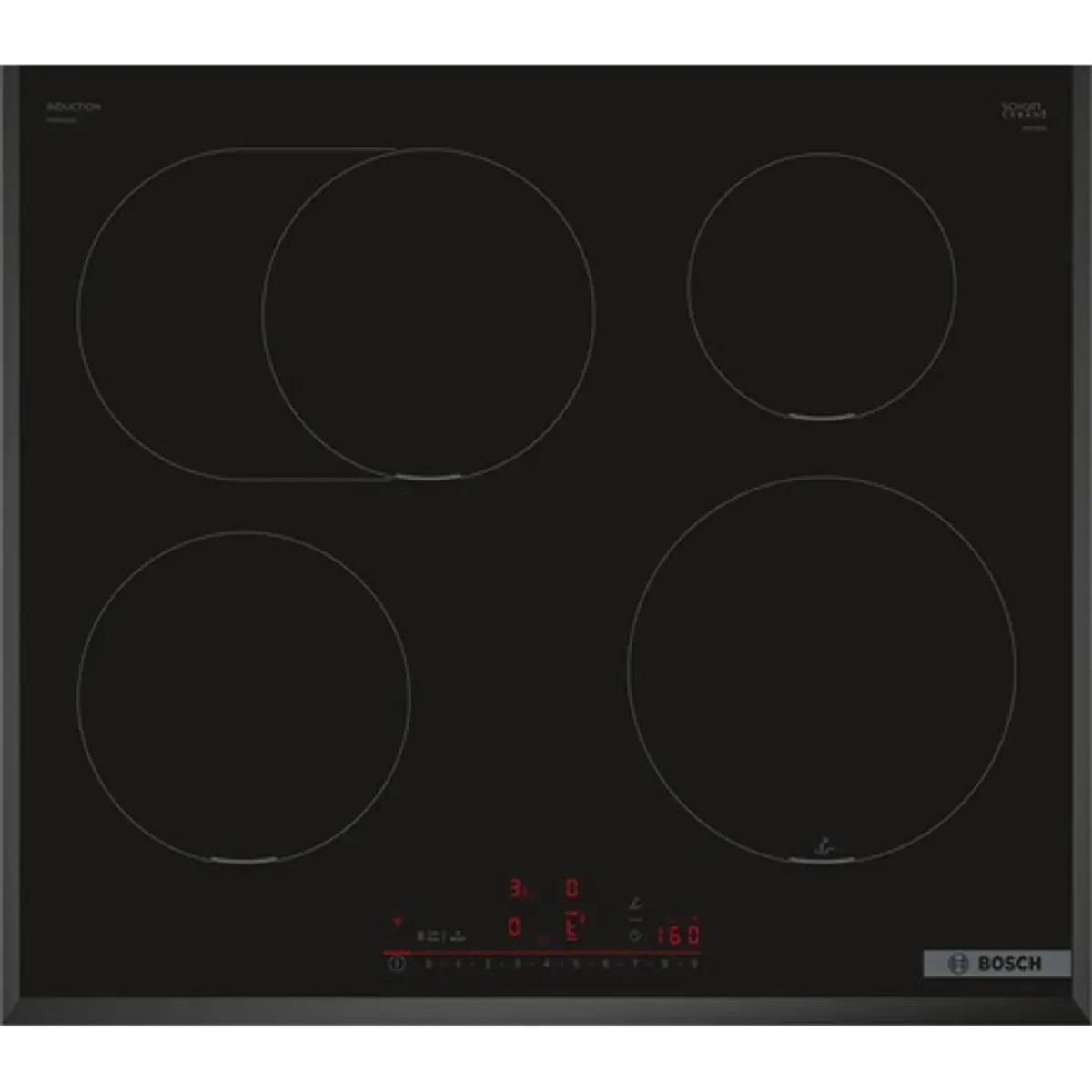 Bosch PIF651HC1E beépíthető indukciós főzőlap 60 cm, 4 zóna, DirectSelect, PerfectFry Plus, PowerBoost minden zónához, Home Connect #1