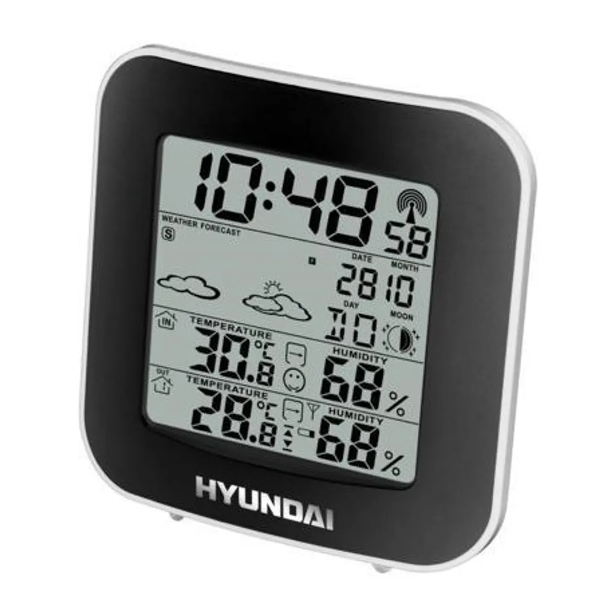 Hyundai WS8236 időjárás állomás DCF77 idő beltéri 0-50C, kültéri -40-70C, beltéri és kültéri páratartalom 20-95, 433 MHz, 3 kültéri szenzor #1
