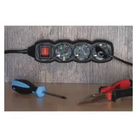 Emos PC1321R hálózati elosztó 3 aljzat kapcsolóval 1,5 m fekete Schuko 250V 16A #3