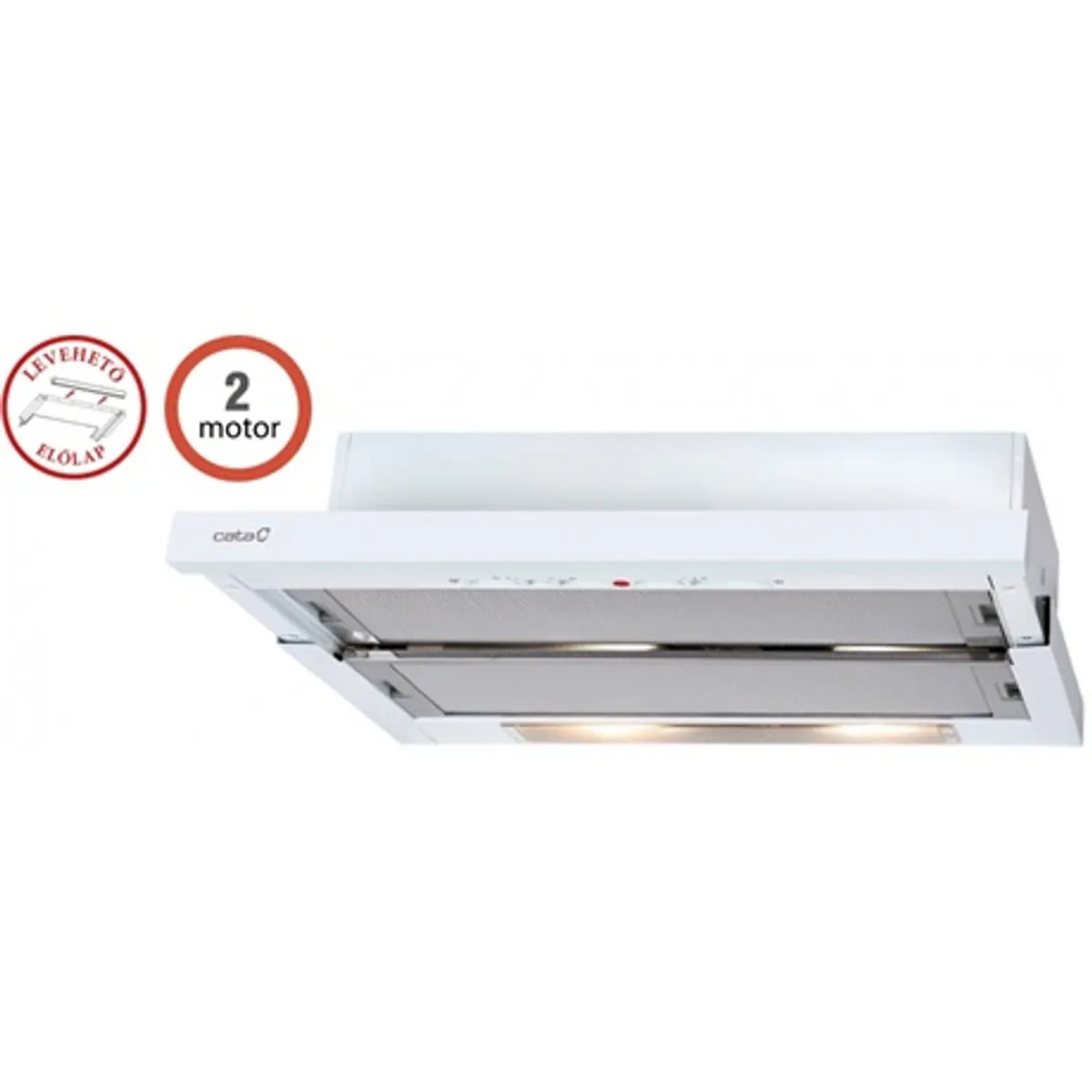 Cata tf-5250 wh-l Páraelszívó teleszkópos fehér 50 cm 350 325 m3h 125 mm zaj 54-68 dB energiaosztály d led 2x5,5W tolókapcsoló #1