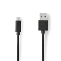 Nedis CCGL60500BK10 USB 2.0 USB-A és USB Micro-B kábel 1 m fekete #1