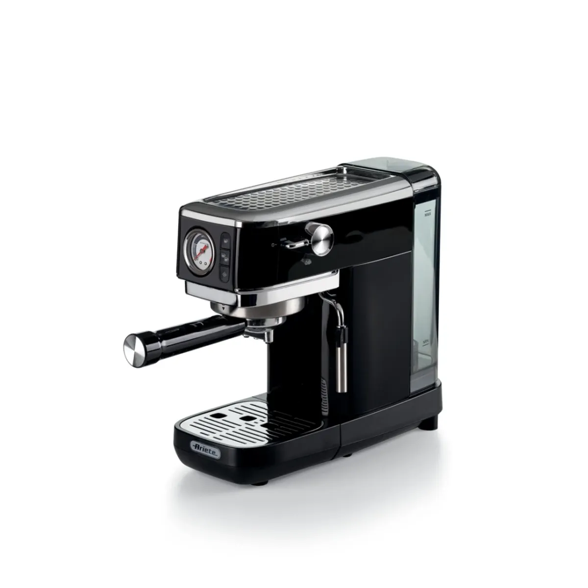 Ariete 1381.BK Moderna Slim eszpresszó 15 bar nyomás 1.3 kW 14 cm széles E.S.E. pod kompatibilis maxi cappuccino eszköz gőz automata kikapcsolás fekete #4