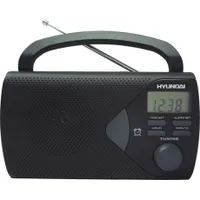 Hyundai pr200b hordozható rádió fekete lcd kijelző analóg am fm tuner