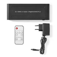 Nedis VSWI3475AT HDMI kapcsoló 5x HDMI bemenet 1x HDMI kimenet 4K60Hz 18 Gbps fém antracit távvezérlő #8