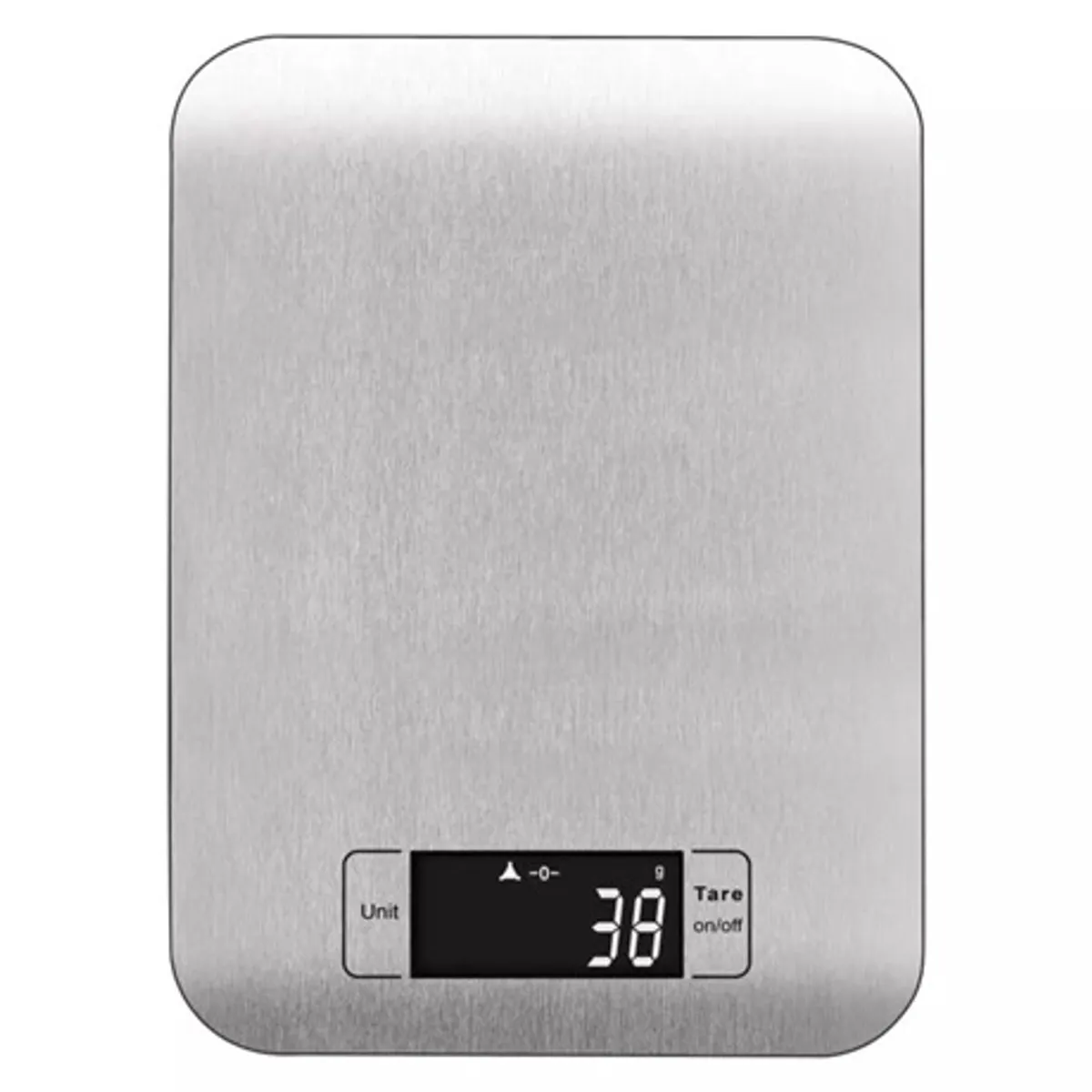 Emos EV012 digitális konyhai mérleg ezüst 5 kg tare funkció háttérvilágításos kijelző rozsdamentes acél #1