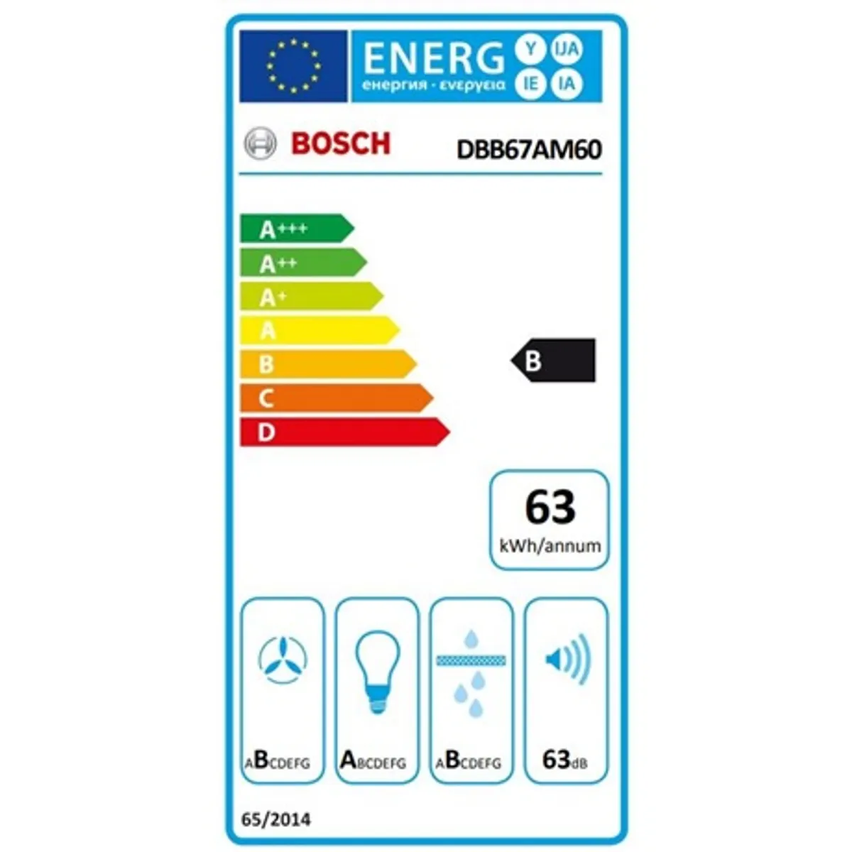 Bosch DBB67AM60 páraelszívó beépíthető 60 cm érintőképernyős led vezérlés #7