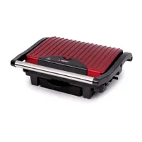 Alpina 25277 kontakt grill vörös 1000W beépített zsírfogó tálca tapadásmentes sütőfelület indikátor fény csúszásmentes talpak #1