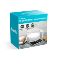 Bewello BW1019 digitális mérőkancsó 800 ml és 3 kg 0,1 g tárazás kivehető kancsórész g lb oz ml műanyag #3