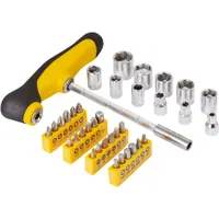 FIELDMANN FDS 1017-37R csavarhúzó bitkészlet, 37 részes, 6 mm, H3-6, T10-25, PH0-3, PZ1-3, adapter, mágneses T-nyelű #1