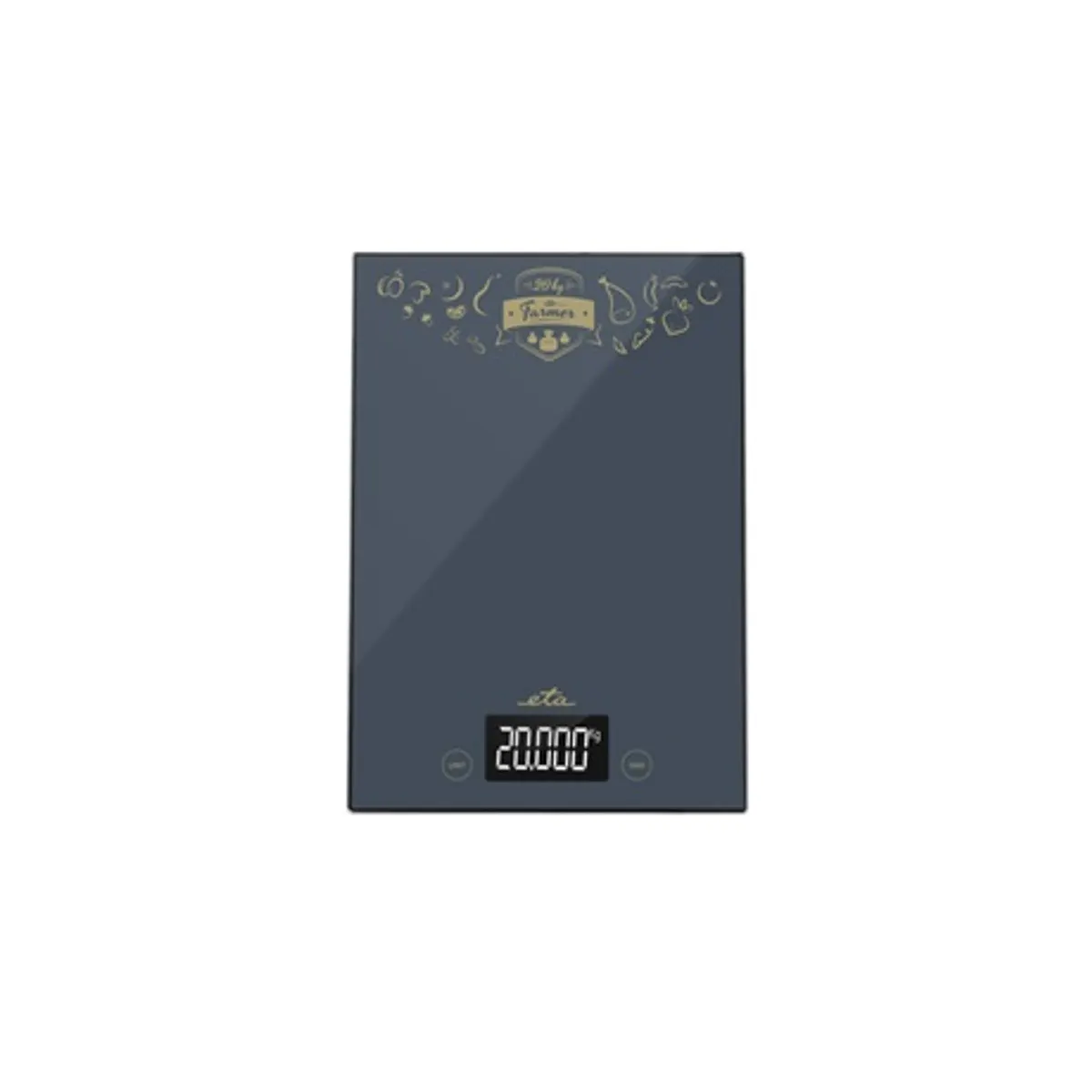 Eta 477790000 KONYHAMÉRLEG 20,5 x 24 cm 20 kg 1 g g lb:oz ml fl oz érintő vezérlés tare automatikus kikapcsolás csúszásmentes lábak 2 db CR2032 #2