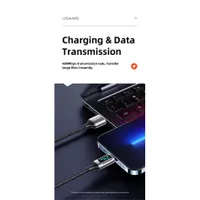 Usams SJ543USB01 USB-A Lightning kábel LCD kijelzős 2.4A 1,2m 480Mbps #3