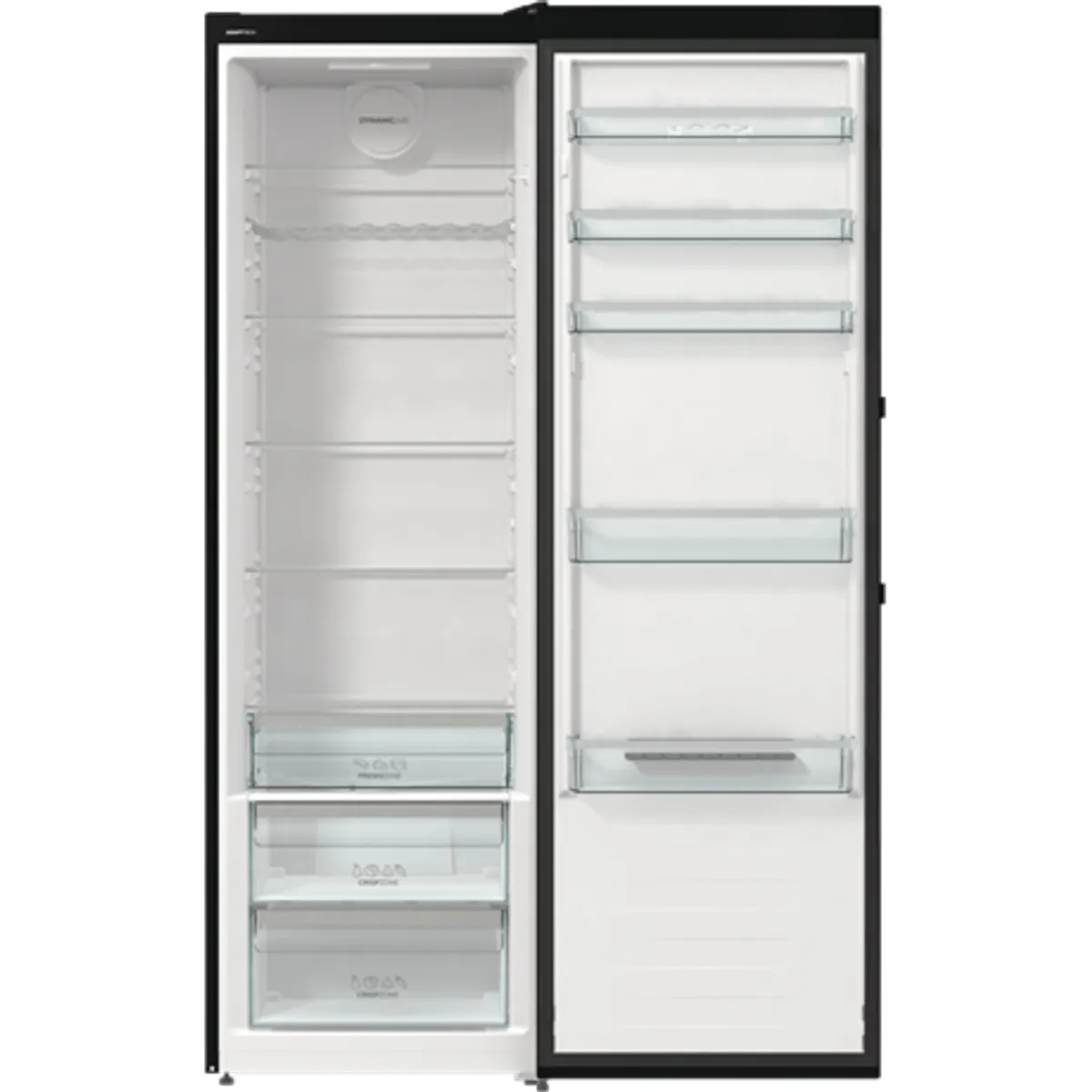 Gorenje R619EABK6 egyajtós hűtő alulfagyasztóval fekete 60 cm szélesség 398 l űrtartalom LED kijelző energiaosztály E #4