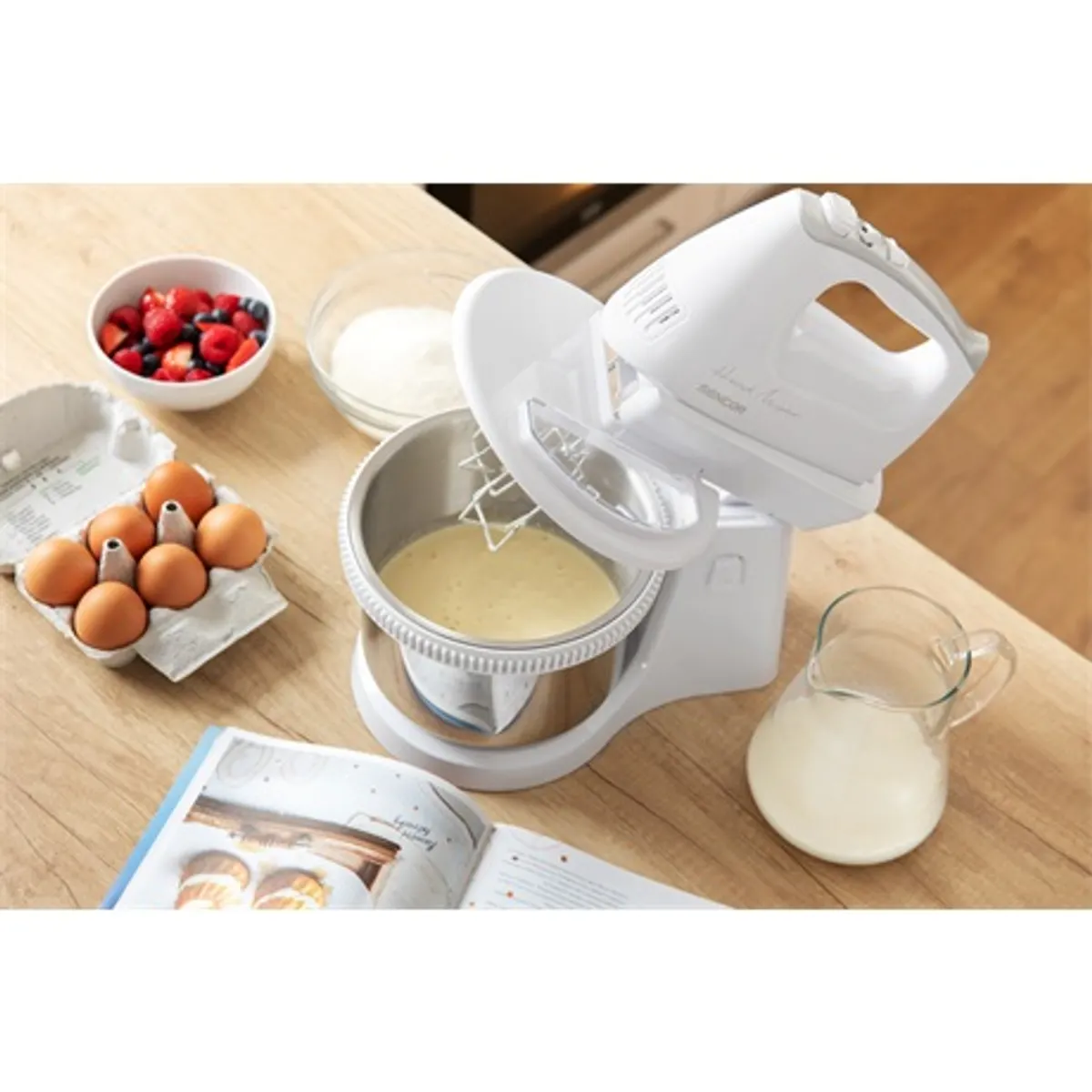 Sencor SHM6206SS kézi mixer forgótálas 500 W 5 fokozat Turbo 3,5 l tál #6