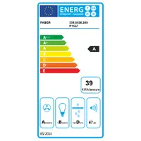 Faber GLAM-FIT 80 BK Páraelszívó 800 mm A energia érintésvezérlés LED világítás fém szűrő 150-120 mm 3 és intenzív 190-570 m3h 52-73 dB #4