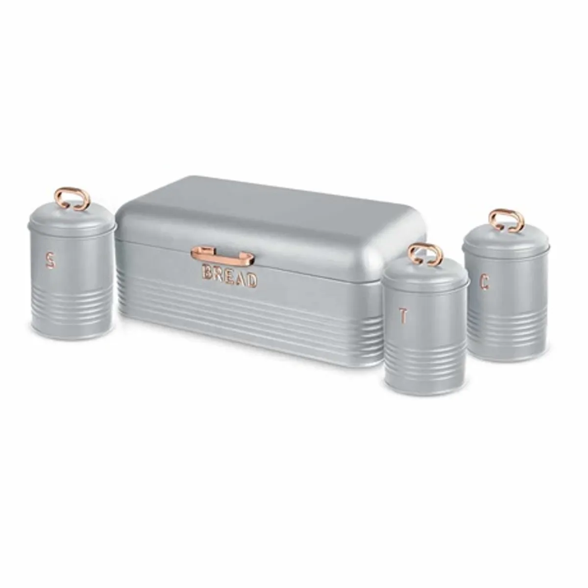 Berlinger Haus BH/6755 Moonlight kenyértartó 3 részes tároló szett rozsdamentes acél szürke-rose gold #1