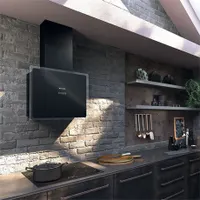 Faber GLAM-FIT 55 BK Páraelszívó 550 mm energiaosztály A érintéses vezérlés LED világítás fém kazettás szűrő 190-570 m3h 3+ intenzív 150-120 mm #5